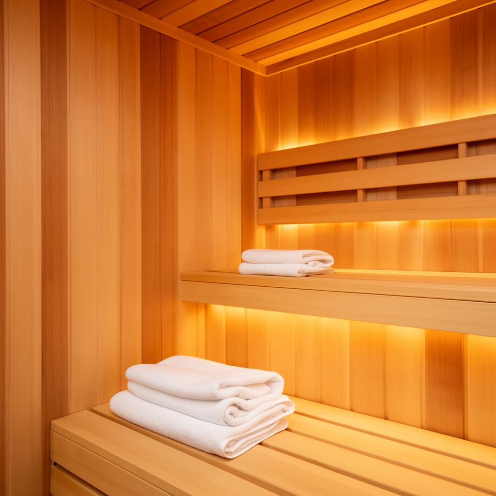 Interior of the infrared sauna