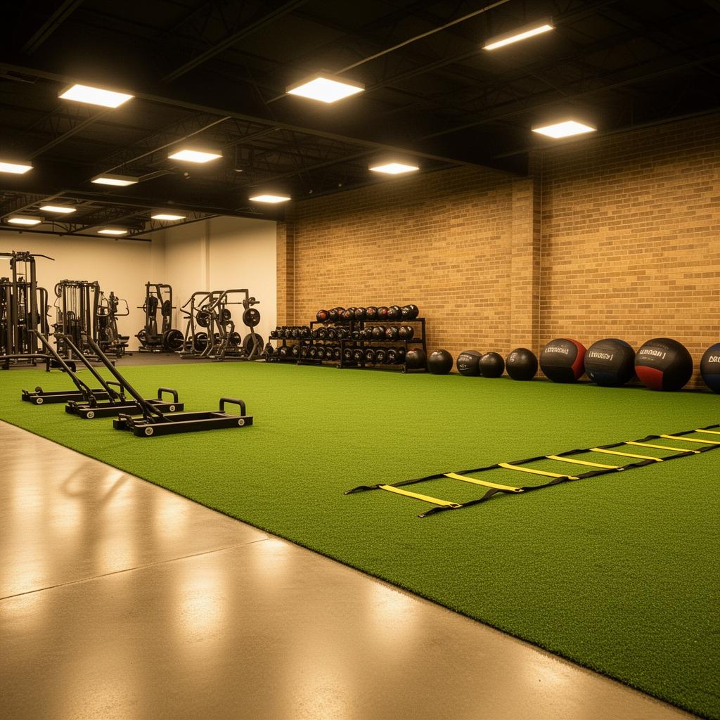 Indoor turf training field